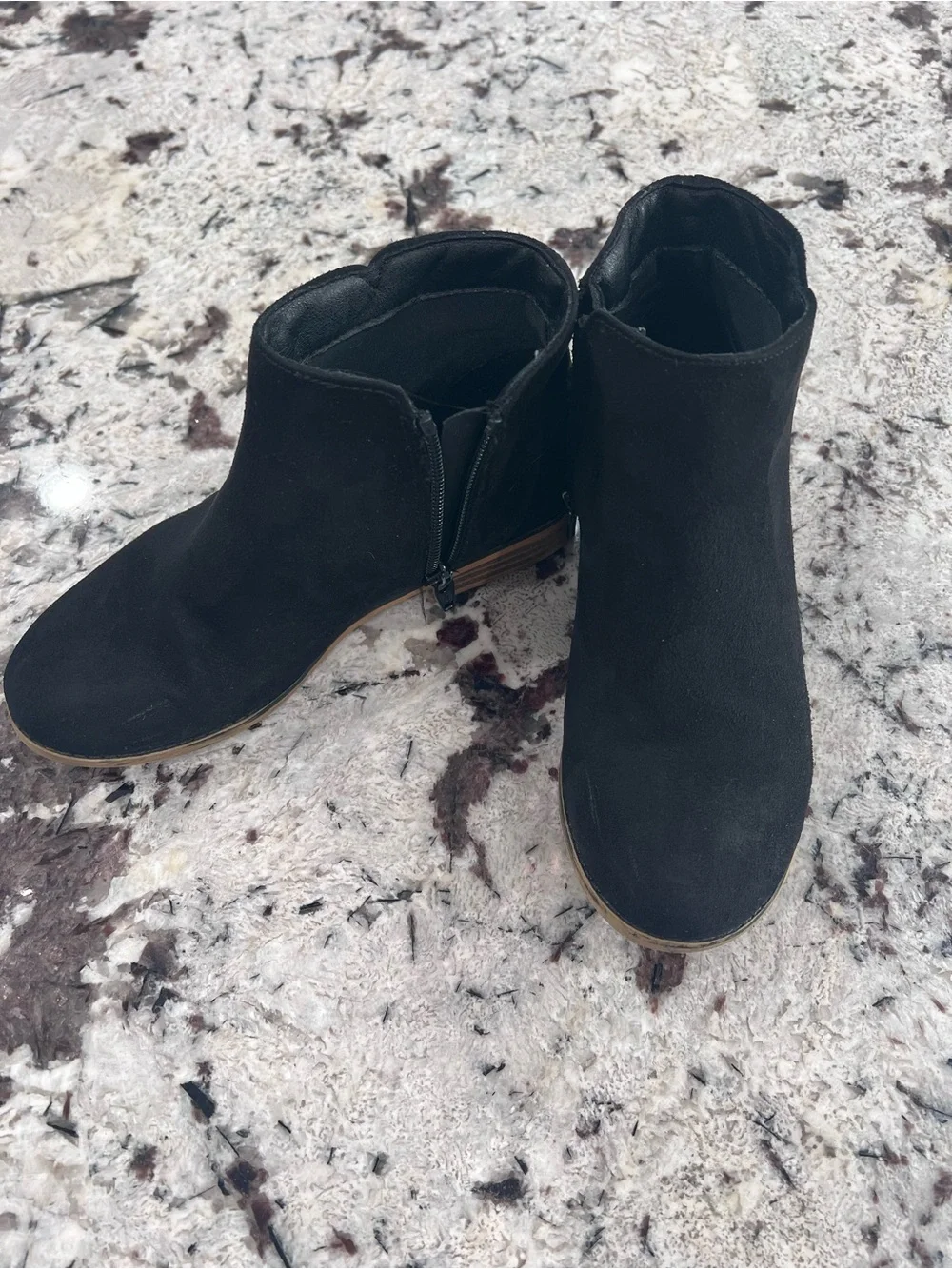 Black Women's Ankle Boots - Classic Zip-Front